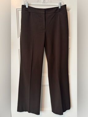 Chico’s Brown Straight Leg Trousers Size 1 Short Stretch Career Medium 8/10